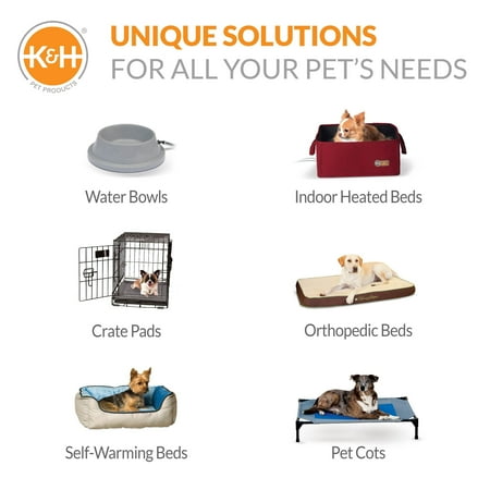 K&H Pet Products Original Bolster Pet Cot Medium Chocolate/Mesh 25" x 32"