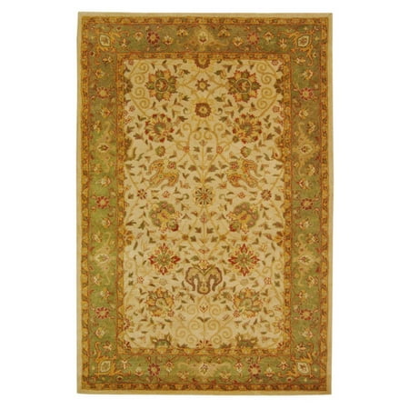 Safavieh Antiquities AT21F Cassius Oriental Area Rug - Ivory Embrace elegance and richness with a rug from the Safavieh Antiquities Collection. These rugs are inspired from 19th-century Persian designs  and feature stunning detail in a classic style ideal for traditional decor. Choose from a wide variety of rich bold colors and patterns. Each rug in this collection is hand-tufted in India from 100 percent premium wool. In hand-tufting  craftsmen use tools called tufting guns to individually insert each tuft into its place on the rug s predetermined pattern. The tufts are then trimmed and sheared to the appropriate length. Hand-tufting offers high density  a thick pile  and a plush feel. Once crafted  Safavieh Antiquities rugs are given a special herb wash for a distinctive luster  an aged patina  and an authentic touch  making them unique among rugs of their kind. Sizes offered in this rug: