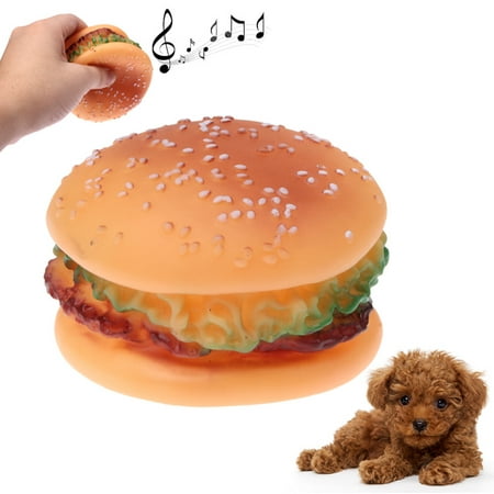 Hamburger Shape Plastic Pet Toys with Whistle for Dogs / (Best Dog Whistle App Android)