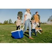 Igloo Wheelie Cool 38 QT Hard Sided Cooler with Wheels, Blue