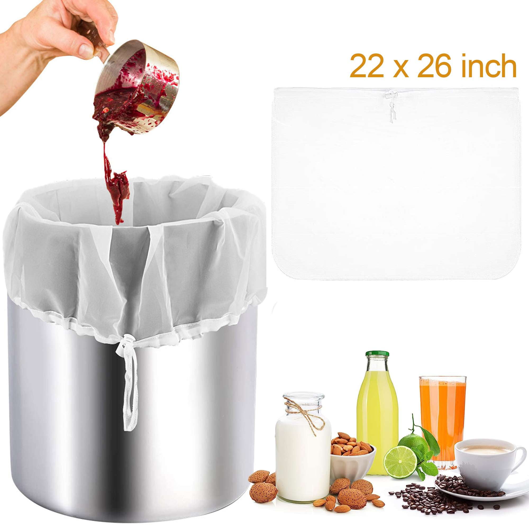 Gustave Reusable Straining Bag Drawstring Cold Brew Bags Nylon Fine Mesh Filter Bag Beer Coffee