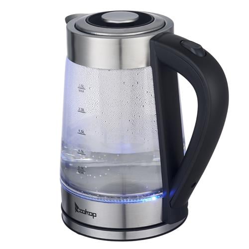Electric Borosilicate Glass And Steel Hot Tea Water Kettle - 2-liter 2000w  Fast Boiling Cordless With Led Light - Electric Kettles - AliExpress