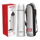 thumbnail image 1 of Milton Thermosteel Flip Lid 1000, termo aislado al vacío de doble pared 1000 ml | 34 onzas | 1 litro | Botella de agua fría y caliente las 24 horas con tapa, acero inoxidable, sin BPA, a prueba de fug, 1 of 5