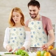 thumbnail image 3 of Pioneer Flower Floral Print Pattern Apron for Women and Men, Cotton Linen Waterproof with Pockets, Adjustable, 33x27 Inch for Kitchen, Gardening, BBQ, Salon, 3 of 6