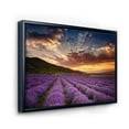thumbnail image 3 of Designart 'Dramatic Clouds and Sunrise Over Lavender Field X' Farmhouse Framed Canvas Wall Art Print, 3 of 5