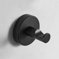 thumbnail image 4 of Gancho de toalla negro para colgar en la pared del baño, gancho de acero inoxidable, 2 uds. Afortunado Sencillez, 4 of 4