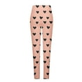 thumbnail image 5 of lcziwo Women's Valentine Day Leggings Novelty Heart Graphic Print Tight Yoga Pants Casual Elastic High Waisted Tummy Control Sport Leggings Multicolor XL, Clearance Sales of Today, 5 of 6