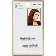 Conair Circle Diamond Barrettes, 2 Pack