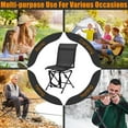 Gymax Rotating Folding Hunting Chair with 360° Silent Swivel, All