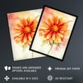 thumbnail image 3 of A Single Gerbera Daisy Soft Watercolour Painting Pink Green Orange Spring Bloom Flower Nature Colourful Bright Floral Modern Artwork Large Wall Art Poster Print Thick Paper 18X24 Inch, 3 of 5