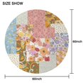 thumbnail image 6 of Colorful Farmhouse Flower Round Table Cloth,Wrinkle Resistant Table Cover with Polyester,Waterproof Reusable Round Table Clothes for Easter Birthday Picnic Wedding (Round,60x60inch), 6 of 6