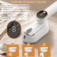 thumbnail image 5 of ZALFLEX Portable Travel Steamer, 1400W Handheld Fabric Steamer for Clothes, 3 Modes with LCD Display, 15S Fast Heat-Up Garment Steamers for Home & Travel, White, 5 of 11