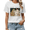White, variant on Tiger Lover Easy Tiger Vintage Art Graphic Tees Womans Tshirt Black White S-5XL Tops