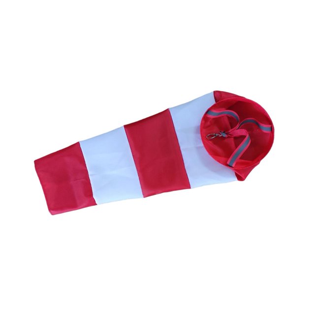 Ounissouiy Calcetines de viento de aviación, tela Oxford duradera para jardín al aire libre, indicador de dirección del viento confiable Kits de decoración para fiestas rojo 60cm Grande
