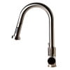 Brushed Nickel Sensor Gooseneck Pull Down Kitchen Faucet