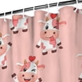 thumbnail image 3 of Pink Cow Heart Pattern Shower Curtain 72"x84" ,Bathroom Decorative Shower Curtains Set with 12 Hooks,Modern Waterproof Washable Shower Curtain, 3 of 6