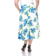 thumbnail image 3 of White Mark Women's Plus Size Floral Midi Skirt, 3 of 4