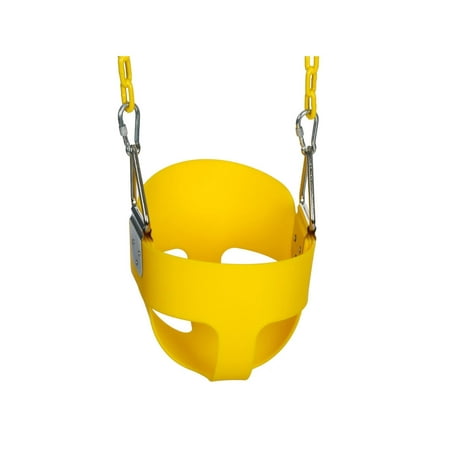 Full Bucket Swing (High Full Bucket Swing with Coated Chain,Toddler Swingset Swining Seat Outdoor Kids Toys)