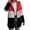 Red, variant on Womens Plus Size Long Jackets Casual Color Block Zip Up Hooded Long Sleeve Coat with Pockets Loose Fit Versatile Outwear Jackets Pink S