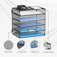 thumbnail image 6 of INTIGE 5 Tier Metal File Organizer with Handle, Paper Letter Tray Folders, Black, 6 of 6