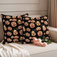 thumbnail image 2 of Halloween Pumpkins Outdoor Waterproof Pillow Covers, Fall Scary Halloween Funny Decorative Square Throw Pillowcase Sofa Cushion Sham for Patio/Couch/Chair, 20"x20" 2 Pack, 2 of 8