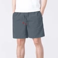 thumbnail image 2 of Men's Casual Split Leg Shorts, Joggers Pants, Elastic Waist Drawstring Relaxed Fit, Quick Dry Breathable Lightweight Stretchy, for Gym Workout Gym Workout Daily Beach Summer, 2 of 8