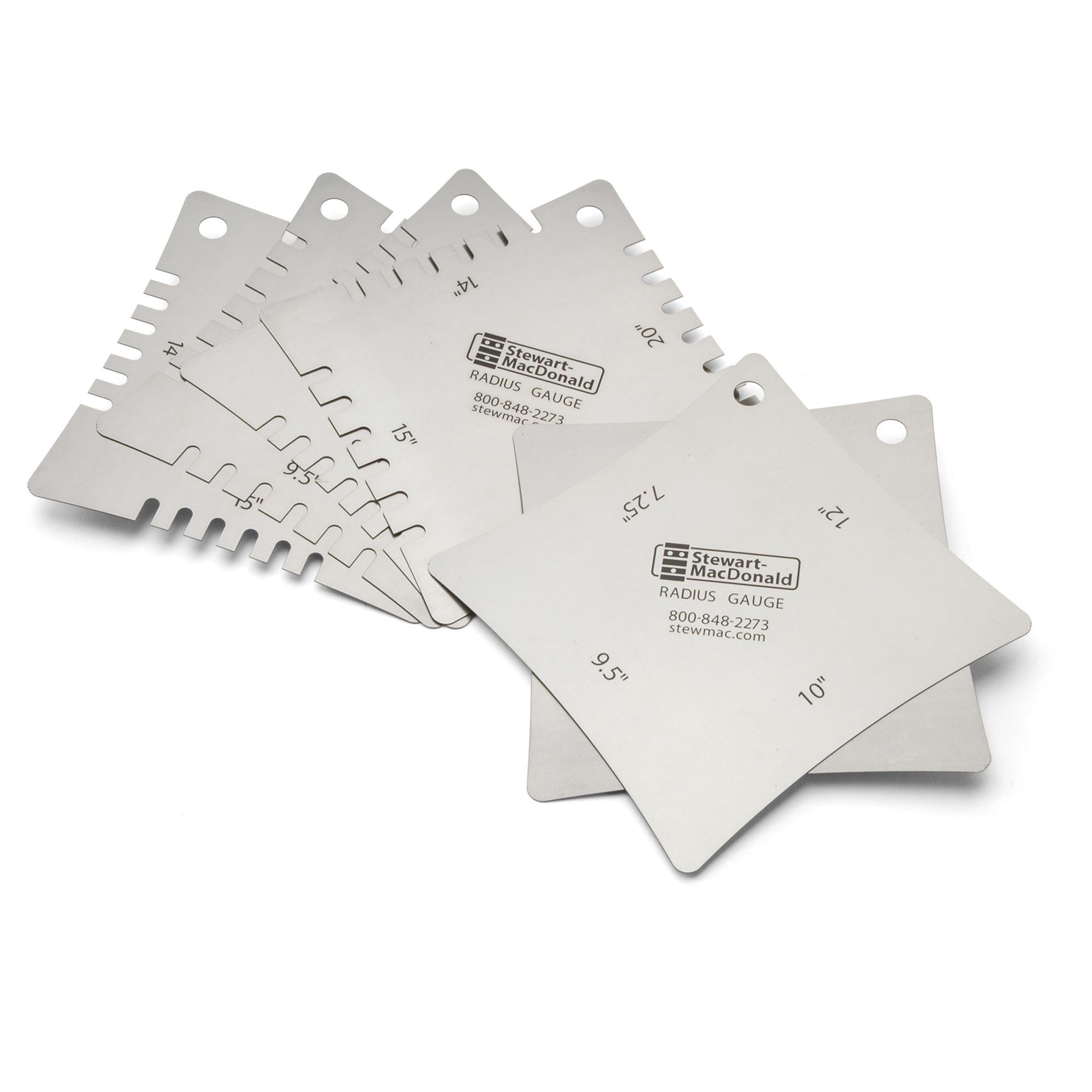 StewMac Radius Gauges, Complete set of 6