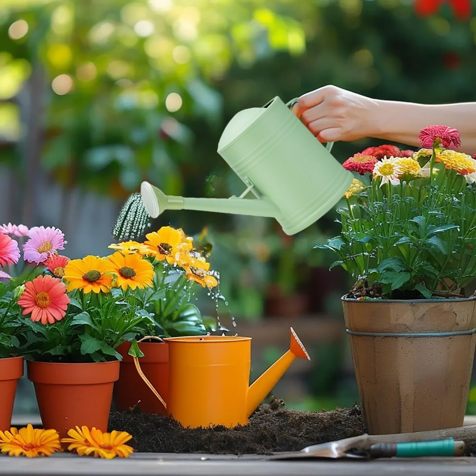 Eqslft Thickened Garden Watering Can with Long Spout, 2L Household Watering Pot for Outdoor and Indoor Flowers for Gardening and Vegetable Care