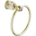 thumbnail image 1 of Toallero de pared de latón pulido con cristal europeo dorado |JUNJUN, 1 of 4