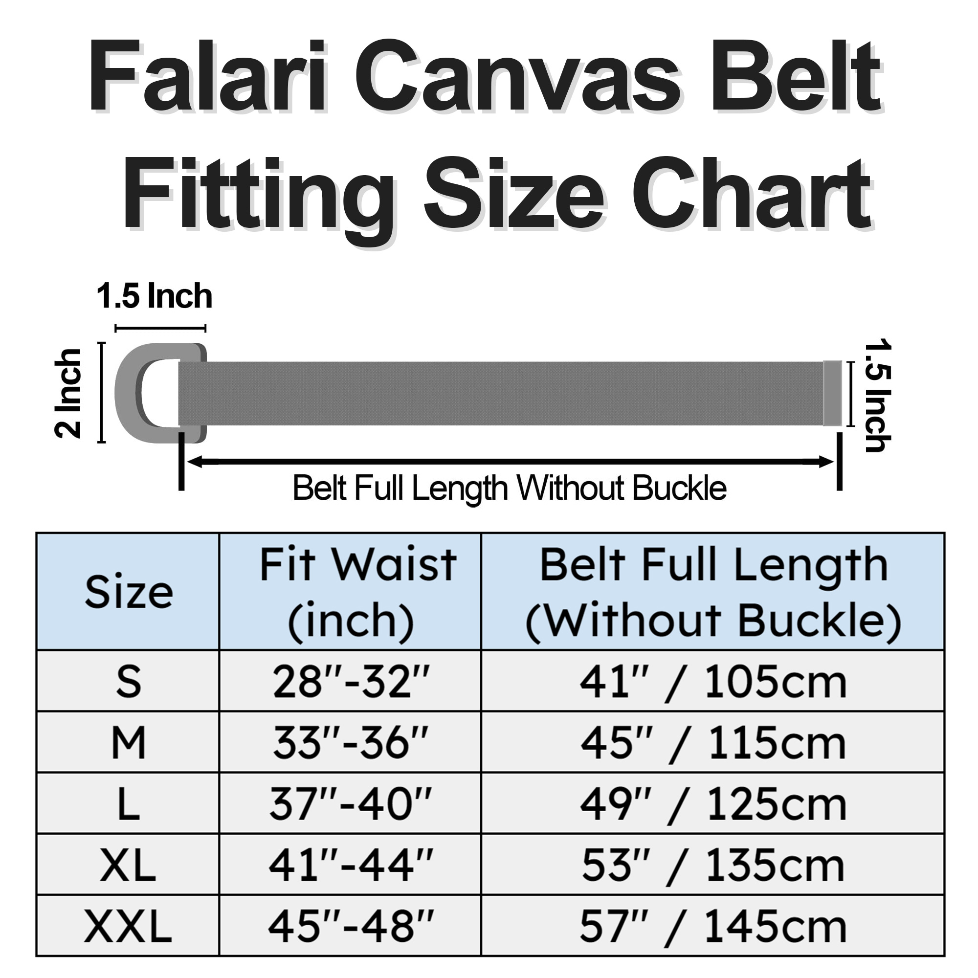 Falari Canvas Web Belt with Double D-Ring Buckle photo 3