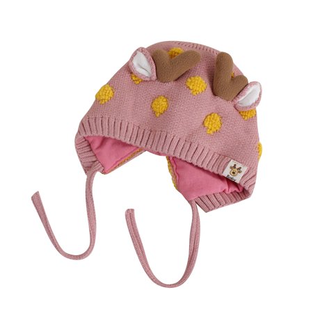 

QWERTYU Children Knitted Ski Beanie Infant Baby Toddler Winter Hat Christmas Cap for Girl Boy 6M-3Y One Size