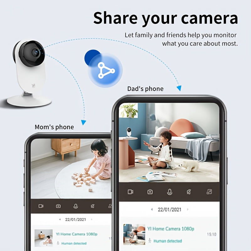 AI 1080P Indoor Security Camera with Color Night Vision, Two-Way Audio, Real-Time Alerts for Baby, Pet, Home & Office, USB Powered, 2.4GHz WiFi