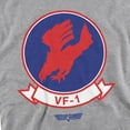 thumbnail image 2 of Top Gun VF1 Logo Unisex Adult Crewneck Sweatshirt, Athletic Heather, Medium, 2 of 4