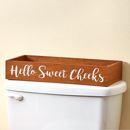 Toilet Tank Topper TraysHello Sweet Cheeks
