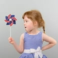 thumbnail image 5 of American Flags Patriotic Pinwheels,12 Pack 4th of July Decorations Small USA Flags On Stick With Fourth of July Pinwheels,Red White And Blue Memorial Day Decorations Patriotic Party Supplies,5 Leaves, 5 of 7