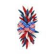 thumbnail image 2 of Pedty Spring Wreaths,Wreath for Front Door,4Th of July Independence Day Red White Blue Flower Wreath for Wall Window Party Wedding Decor Spring Summer Decoration for Front Door Home Decor (Blue), 2 of 8