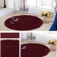 thumbnail image 4 of Billuyoard Alfombra redonda antideslizante, paño para los pies, dormitorio, sala de estar, baño, manta, suelo, silla, cojín, alfombra, ventana, cesta, Decoración del hogar Rosa roja Billuyoard  HA072099-02, 4 of 6