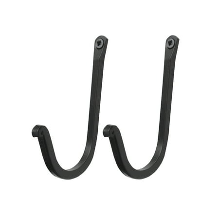 

Wrought Iron Vintage Hand Forged Classic J Hook Set 2 by The Metal Magician