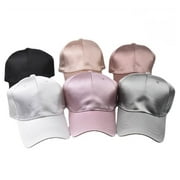 KALE Baseball Cap Satin Glam Evening Solid Color Beige