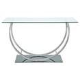 thumbnail image 3 of Danville U-shaped Glass Top Entryway Console Table Chrome, 3 of 6