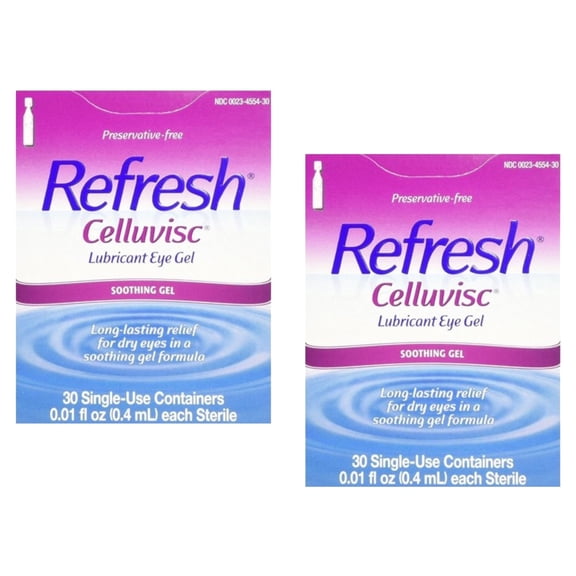 Refresh Celluvisc Lubricant Eye Gel Single-Use Containers - 30 ct, Pack of 2