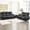 Black-Sofa+Loveseat, variant on 6-Piece Faux Leather Power Reclining Sofa Set with Adjustable Headrests, Wireless Charger, USB Ports, LED Lights, Black