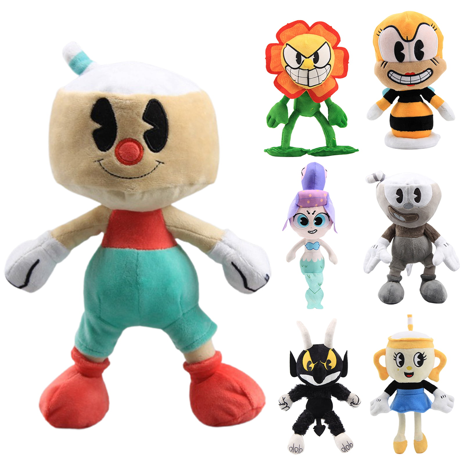 Chalice Plush Figure Toy Soft Stuffed Doll for Kids Gift 8 inch Cuphead Game Ms 