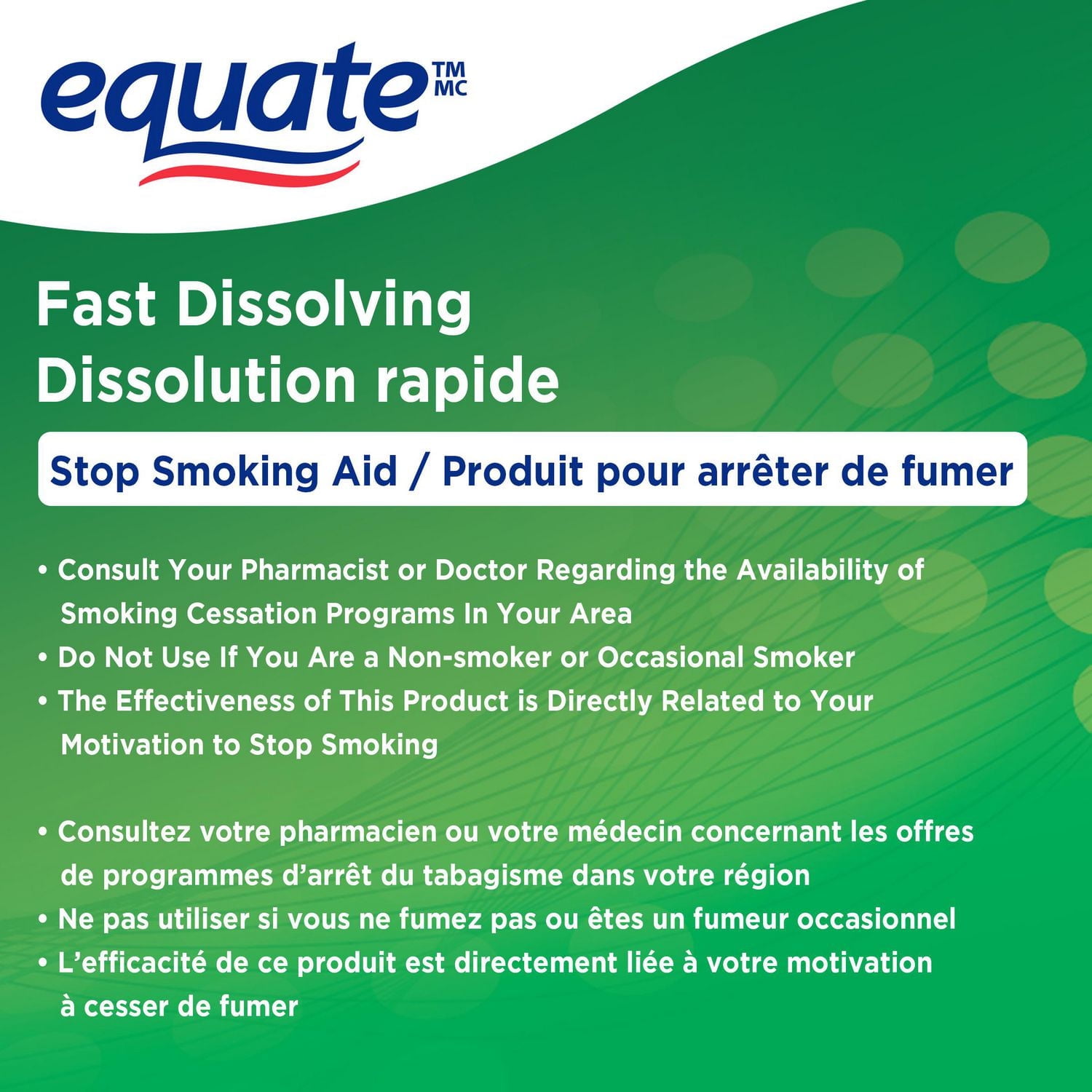 Equate Mini Pastile a la nicotine, menthe