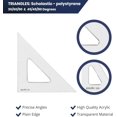 thumbnail image 2 of 's Scholastic Triangle - 8 inch - Clear - 45/90 Angle - Plain Edge - Polystyrene - Technical Drawing Tools, Drafting, Architect and Engineering., 2 of 7