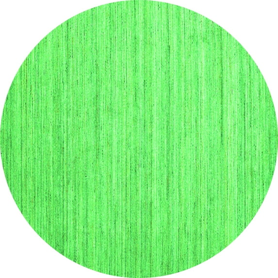 Ahgly Company Indoor Round Abstract Green Contemporary Area Rugs, 3' Round