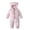 Pinks, variant on Baby Fall Outfits Newborn Baby Fleece Footie Snowsuit Winter Bunting Onesie Warm Hooded Romper Jumpsuit Outfits for Girls Boys New Casual Matching Sets Pinks 0-3 Months