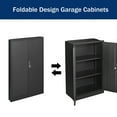 thumbnail image 4 of Gewnee Storage Cabinet, Metal Garage Cabinets with Adjustable Shelves and Locking Doors,Black, 4 of 9