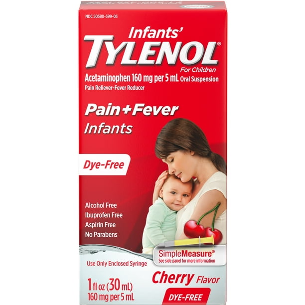 3 Pack Infant Tylenol Liquid Medicine with Acetaminophen, Pain