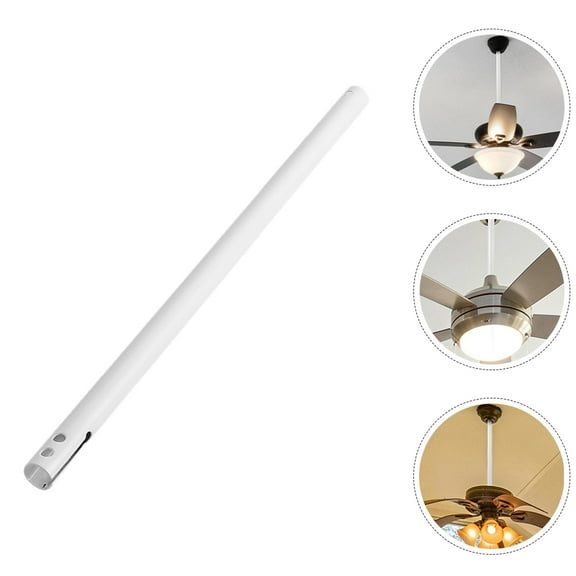 FRCOLOR 2 Pcs Extensions Ceiling Fan 50.00X2.20X2.20CM White